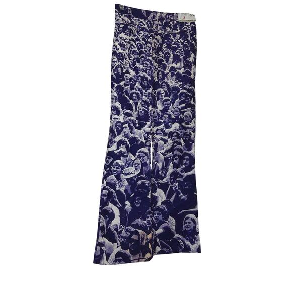 Vintage 1970s Campus Slacks Baron Wolman Woodstock Photo Print Bell Bottom Jeans - Picture 1 of 16